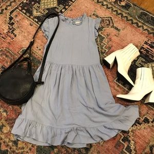 Urban Outfitters Blue Ruffle Dress